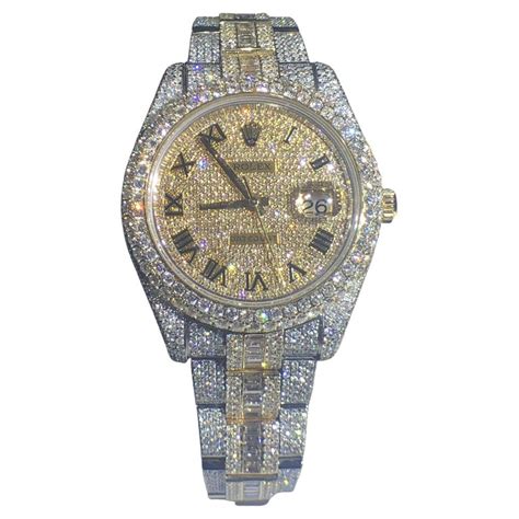 iced out rolex fake